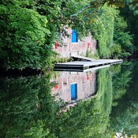 Buy canvas prints of River Wensum Norwich - The Boathouse by Sally Lloyd
