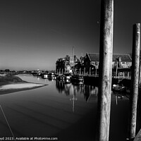 Buy canvas prints of Blakeney Quay in Black and White by Sally Lloyd