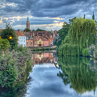 Buy canvas prints of Norwich Quayside View River Wensum by Sally Lloyd