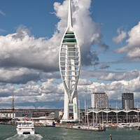 Buy canvas prints of Portrait photograph of the Spinnaker in Portsmouth by Sally Lloyd