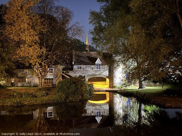 Pulls Ferry at Night in Norwich Picture Board by Sally Lloyd