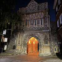 Buy canvas prints of Ethelbert Gate at Norwich Cathedral by Sally Lloyd