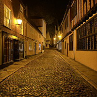 Buy canvas prints of Elm Hill on a Golden Autumn Night by Sally Lloyd