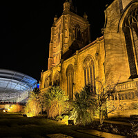 Buy canvas prints of St Peter Mancroft & The Forum Norwich at Night by Sally Lloyd