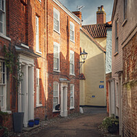 Buy canvas prints of Hook's Walk in Norwich Cathedral Close by Sally Lloyd