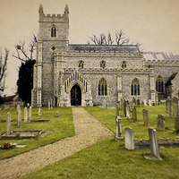 Buy canvas prints of  East Raynham Church Norfolk  by Sally Lloyd