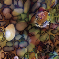 Buy canvas prints of  Funky Colour Pebbles  by Sally Lloyd
