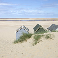 Buy canvas prints of Beach Hut view by Sally Lloyd