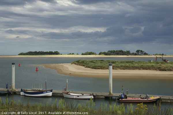 Boats at Wells next the Sea Picture Board by Sally Lloyd