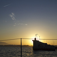 Buy canvas prints of Malaga Port at sunset by Sally Lloyd