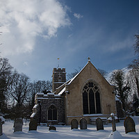 Buy canvas prints of St Andrew's Church Trowse Norfolk  by Sally Lloyd
