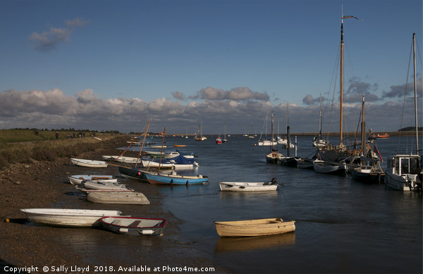 Boats and sky at Wells-next-the-Sea Picture Board by Sally Lloyd