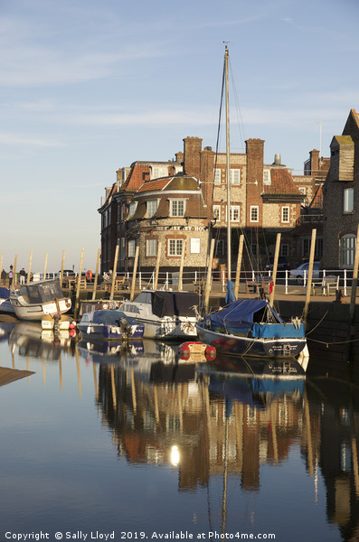 Blakeney Quay Reflections Picture Board by Sally Lloyd