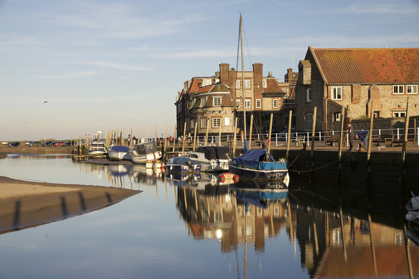Blakeney Quay Reflections Landscape Picture Board by Sally Lloyd