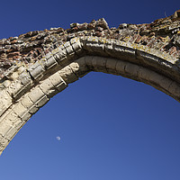 Buy canvas prints of The moon at St Benet's Norfolk by Sally Lloyd