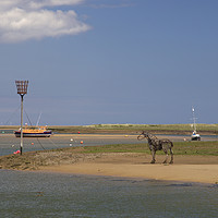 Buy canvas prints of The Lifeboat Horse at Wells-next-the-Sea by Sally Lloyd