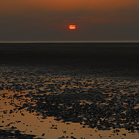 Buy canvas prints of Red Sunset at Wells-next-the-sea  by Sally Lloyd