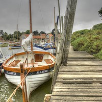 Buy canvas prints of Sail boat Blakeney, north Norfolk  by Sally Lloyd