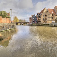 Buy canvas prints of Norwich city river view by Sally Lloyd