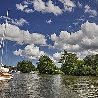 Buy canvas prints of Summer day on the River Bure, Norfolk UK by Sally Lloyd