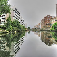 Buy canvas prints of River City view, Norwich by Sally Lloyd