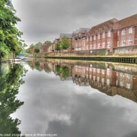 Buy canvas prints of The Wensum Quayside, Norwich by Sally Lloyd