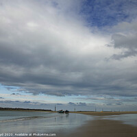 Buy canvas prints of Winter sky at Sea Palling  by Sally Lloyd