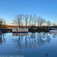 Buy canvas prints of Reflections on The Yare, Norfolk by Sally Lloyd