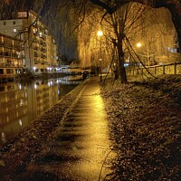 Buy canvas prints of Norwich Nights - The Wensum Willows by Sally Lloyd