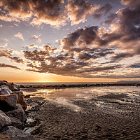 Buy canvas prints of Fleetwood Beach Sunset, Lancashire by Alan Duggan
