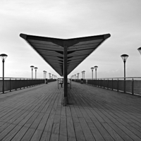 Buy canvas prints of  Down the pier. by paul cobb