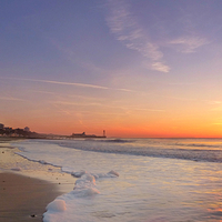 Buy canvas prints of  Bournemouth sunrise. by paul cobb
