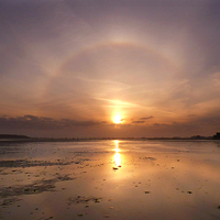 Buy canvas prints of  Sunset halo. by paul cobb