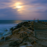 Buy canvas prints of  Under the full moon. by paul cobb