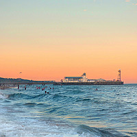 Buy canvas prints of Bournemouth pier sunset, by paul cobb