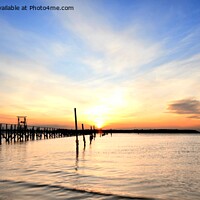 Buy canvas prints of Sunset across the bay.  by paul cobb