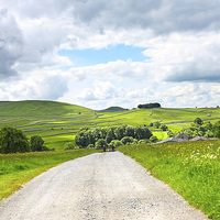 Buy canvas prints of Beautiful landscape with rural road and hills by Malgorzata Larys