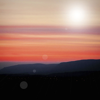 Buy canvas prints of Amazing red sunset over the hills in Scotland by Malgorzata Larys