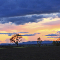 Buy canvas prints of Sunset in Scottish countryside by Malgorzata Larys