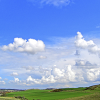Buy canvas prints of Panorama of Scottish countryside by Malgorzata Larys