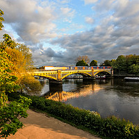 Buy canvas prints of Richmond Railway Bridge, Thames River, Richmond, L by Malgorzata Larys
