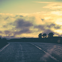 Buy canvas prints of Scottish landscape,  the road at the sunset, Scotl by Malgorzata Larys