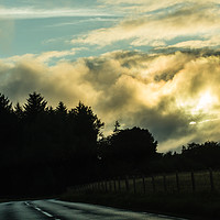 Buy canvas prints of Scottish landscape, the road at the sunset by Malgorzata Larys