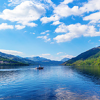 Buy canvas prints of Loch Lomond at rowardennan, Summer in Scotland, UK by Malgorzata Larys