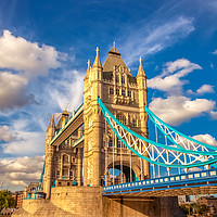 Buy canvas prints of Tower Bridge in London on a beautiful, sunny day,  by Malgorzata Larys