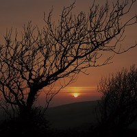 Buy canvas prints of Sunset over The Ridgeway by Mandy Llewellyn