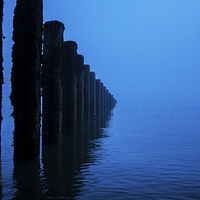 Buy canvas prints of Fog - Holland On Sea by Pete Inman