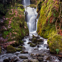 Buy canvas prints of Clampit Falls by Dave Rowlatt