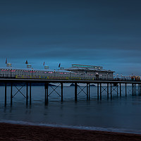 Buy canvas prints of Paignton Pier at Night by Dave Rowlatt