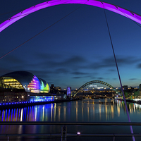 Buy canvas prints of  Tyne at Night by Ron Sayer